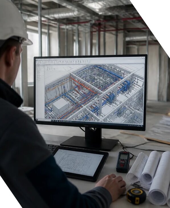 Создание BIM модели инженерных сетей для объектов в Ленинске-Кузнецком